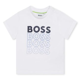 Boss Boss Multi Logo T-Shirt Infant Boys Kids Regular Fit T-Shirts White 10P for sale