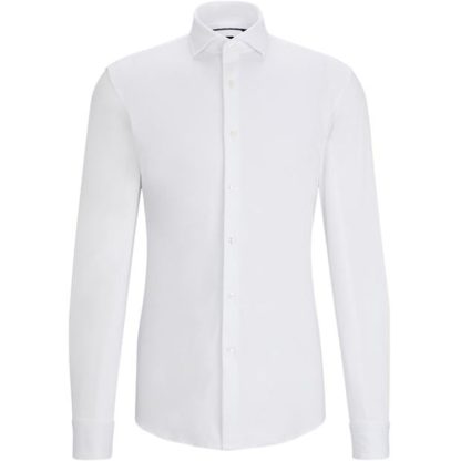 Boss Boss P-Hank-Spread-C1-222 10253542 Men Plain Shirt - Long Sleeve White 100 for sale