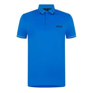 Boss Boss Paul Pro 10258089 01 Men Short Sleeve Performance Polos Open Blue 461 for sale