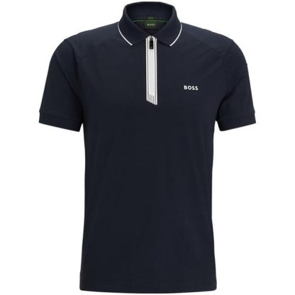 Boss Boss Philix 10255057 01 Men Short Sleeve Polos Dark Blue 402 for sale