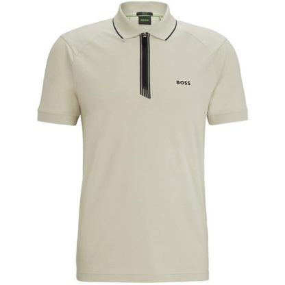 Boss Boss Philix 10255057 01 Men Short Sleeve Polos Light Beige 271 for sale