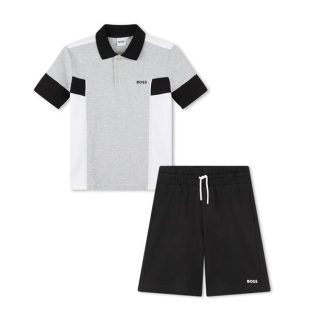 Boss Boss Polo Shrt Set Jn42 Kids Clothing Sets Grey A32 for sale