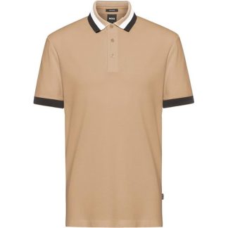 Boss Boss Prout 37 10241608 01 Men Short Sleeve Polos Med Beige 260 for sale