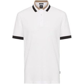 Boss Boss Prout 37 10241608 01 Men Short Sleeve Polos White 100 for sale