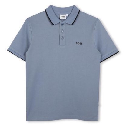 Boss Boss SS Polo Jn44 Kids Med Grey 049  for sale