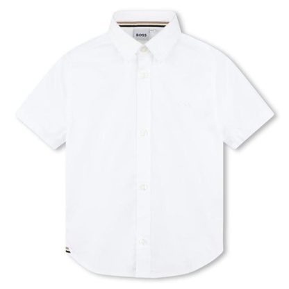 Boss Boss SS Shirt Jn42 Kids Oxford Shirt - Short Sleeve White 10P for sale