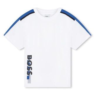 Boss Boss Side Lgo Tee Jn42 Kids Regular Fit T-Shirts White 10P for sale