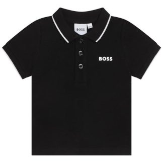 Boss Boss Small Logo Polo Infant Boys Kids Short Sleeve Polos Black 09B for sale