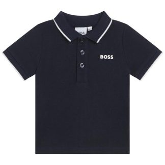 Boss Boss Small Logo Polo Infant Boys Kids Short Sleeve Polos Navy 849 for sale