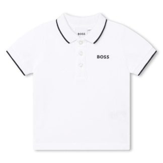 Boss Boss Small Logo Polo Infant Boys Kids Short Sleeve Polos White 10P for sale