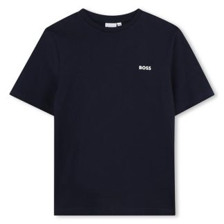 Boss Boss Small Logo T-Shirt Junior Boys Kids Regular Fit T-Shirts Navy 849 for sale