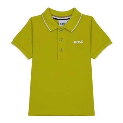 Boss Boss Sml Lgo Polo In34 Kids Short Sleeve Polos Lime 606 for sale