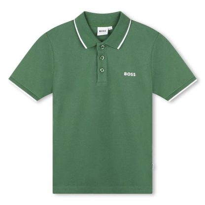 Boss Boss Sml Lgo Polo Jn42 Kids Short Sleeve Polos Khaki 651 for sale