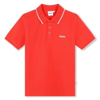 Boss Boss Sml Lgo Polo Jn42 Kids Short Sleeve Polos Red 997 for sale