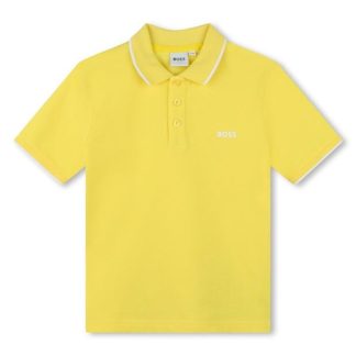 Boss Boss Sml Lgo Polo Jn42 Kids Short Sleeve Polos Yellow 508 for sale