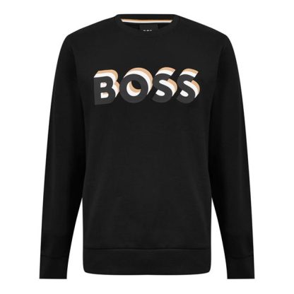 Boss Boss Soleri 07 10242373 01 Men Crew Sweaters Black for sale