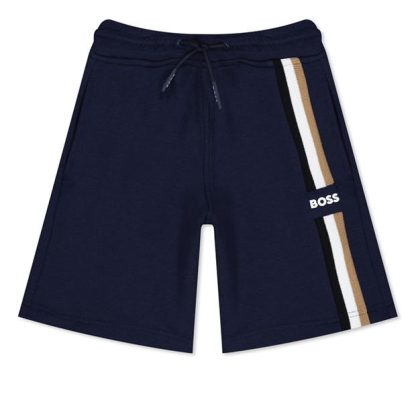 Boss Boss Stripe Shorts Jn32 Kids Navy 849  for sale