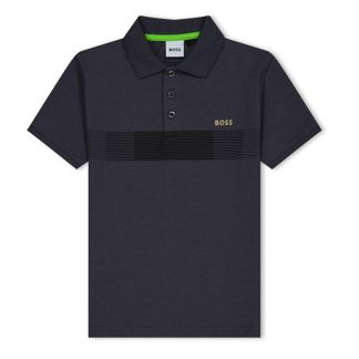 Boss Boss Strpe Polo Jn34 Kids Short Sleeve Polos Charcoal 089 for sale