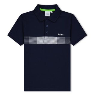 Boss Boss Strpe Polo Jn34 Kids Short Sleeve Polos Navy 849 for sale