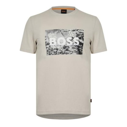 Boss Boss Te Building 10249510 01 Men Regular Fit T-Shirts Light Beige 271 for sale