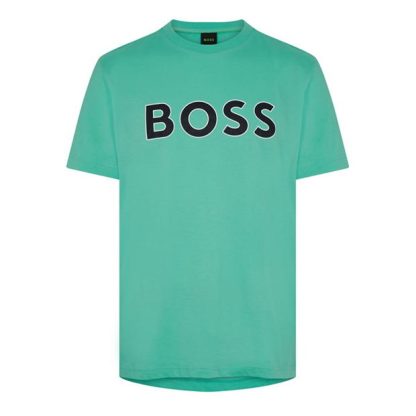 Boss Boss Tee 1 10247491 01 Men Regular Fit T-Shirts Open Green 340 for sale