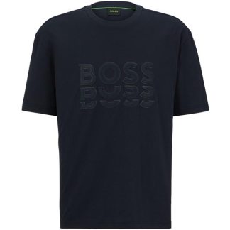 Boss Boss Tee 3 10213473 01 Men Regular Fit T-Shirts Dark Blue 402 for sale