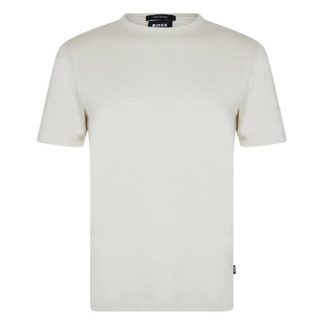 Boss Boss Thompson 03 10249294 01 Men Regular Fit T-Shirts Open White 131 for sale