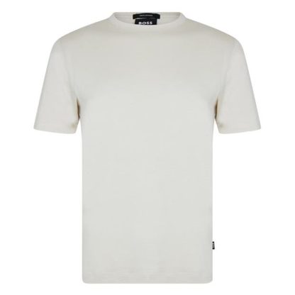 Boss Boss Thompson 03 10249294 01 Men Regular Fit T-Shirts Open White 131 for sale