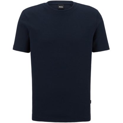 Boss Boss Tiburt Jacquard T-shirt Men Regular Fit T-Shirts Dark Blue for sale