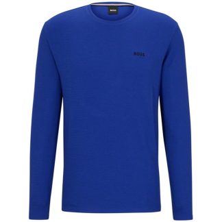 Boss Boss Waffle Ls-Shirt 10242355 02 Men Bright Blue 434  for sale