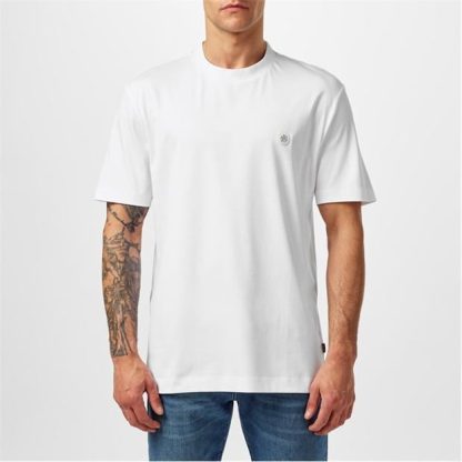 Boss C-Taut Logo T-Shirt Men Regular Fit T-Shirts White 100 for sale