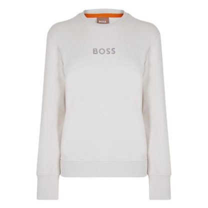 Boss C_Elaboss_shiny 10238476 01 Women Crew Sweaters Open White 118 for sale