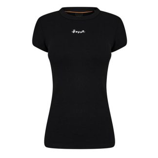 Boss C_Esim 10260071 01 Women Short Sleeve Crop Tops Black 001 for sale