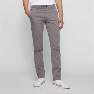 Boss Chino Slim Trousers Men Chinos Dark Grey 027 for sale