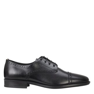 Boss Colby Derby Brogue Leather Men Derby Shoes Black 001 for sale