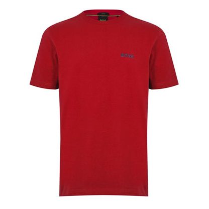 Boss Crew Logo T-Shirt Men Regular Fit T-Shirts Medium Red 610 for sale