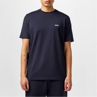 Boss Crew Logo T-Shirt Men Regular Fit T-Shirts Navy 402 for sale