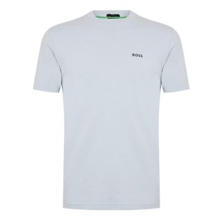 Boss Crew Logo T-Shirt Men Regular Fit T-Shirts Pas Grey 052 for sale