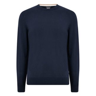 Boss Ebello-P 10255185 01 Men Knitted Tops Dark Blue for sale