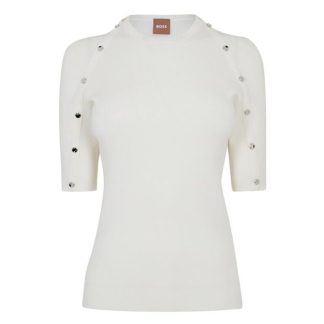 Boss Famistosa Sweater Women Open White 118  for sale