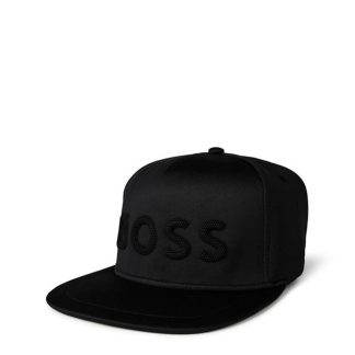 Boss Five Panel Cap Men Flat Peak Caps Black 001 for sale