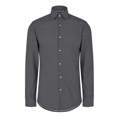 Boss H-HANK-kent-C1-214 10244413 01 Men Plain Shirt - Long Sleeve Black 100 for sale