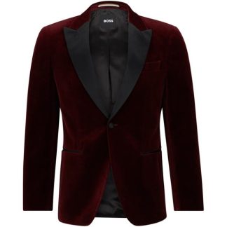 Boss H-Hutson-Tux-231 10247019 01 Men Suit Jackets Dark Red 602 for sale