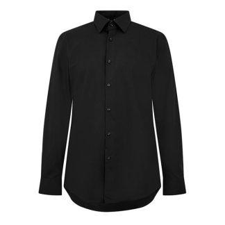 Boss H-JOE-Kent Shirt Men Plain Shirt - Long Sleeve Black 001 for sale