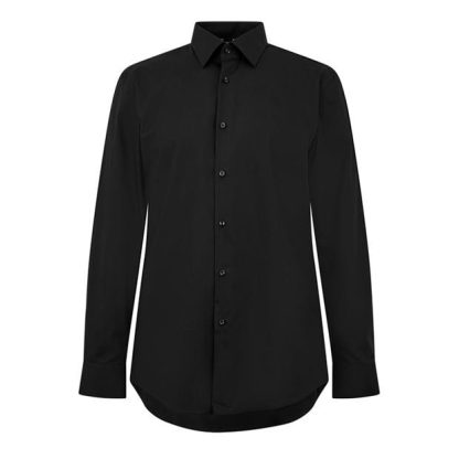 Boss H-JOE-Kent Shirt Men Plain Shirt - Long Sleeve Black 001 for sale