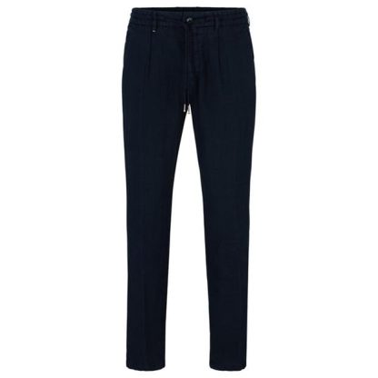 Boss HBB CGenius Lin Tr Sn42 Men Slim Fit Trousers Dark Blue 404 for sale