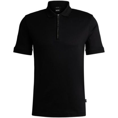 Boss HBB Polston 11 Sn42 Men Short Sleeve Polos Black 001 for sale