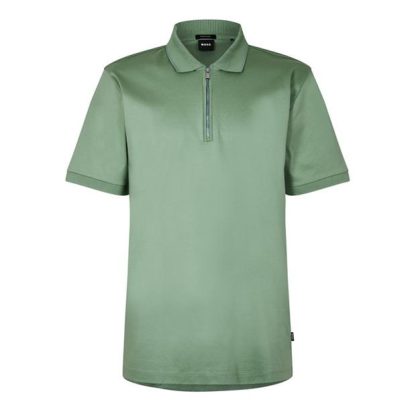 Boss HBB Polston 11 Sn42 Men Short Sleeve Polos Open Green 373 for sale