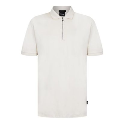 Boss HBB Polston 11 Sn42 Men Short Sleeve Polos Open White 131 for sale