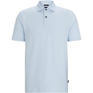 Boss HBB Press 56 Sn42 Men Short Sleeve Polos Light Blue 450 for sale